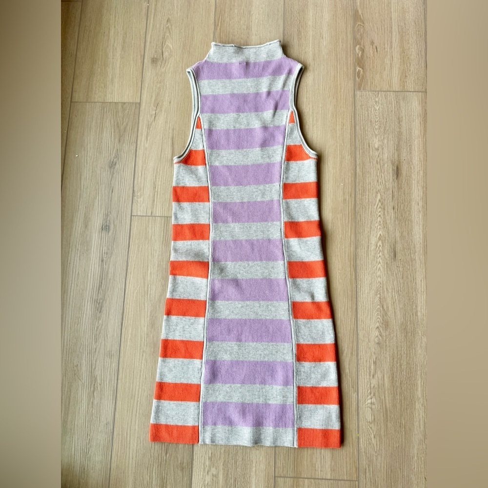 Daily Practice by Anthropologie Striped Mock Neck Sweater Dress M EUC fitted - Picture 6 of 13